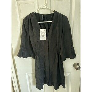 Zara Womens Fillsens Womens Flowy Black Dress Size Small